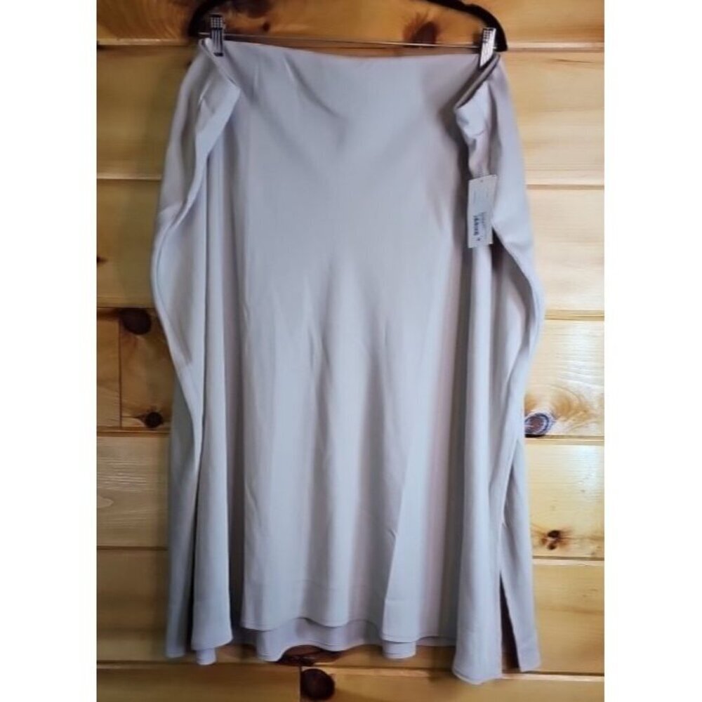 A New Day Plus Size 4X Tan 32 inches Long 16 Inches Split Satin skirt